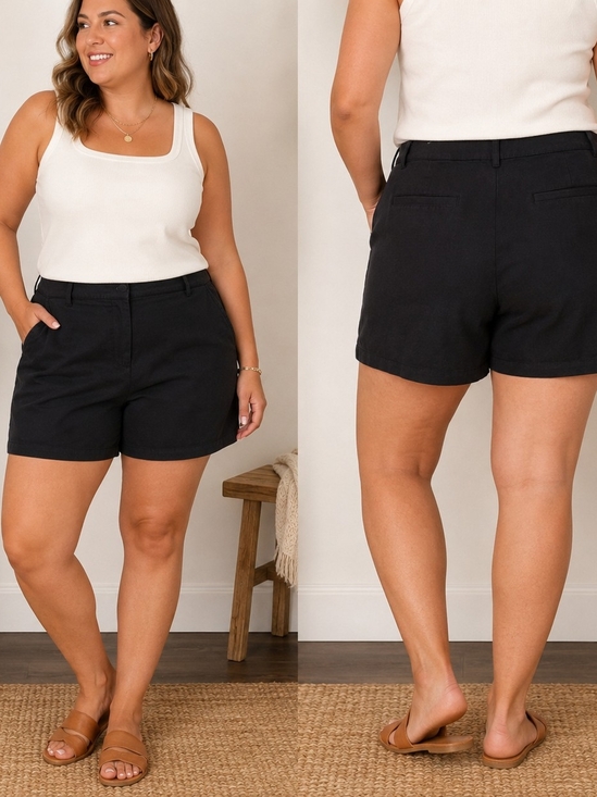 LOFT Pants - LOFT Black Tailored Shorts Size 12 Classic Career Casual Mid Rise